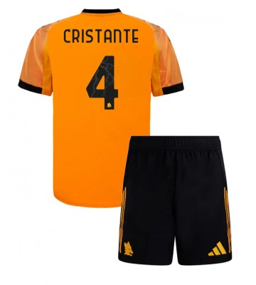AS Roma Bryan Cristante #4 Udebanetrøje Børn 2025-26 Kortærmet (+ Korte bukser)